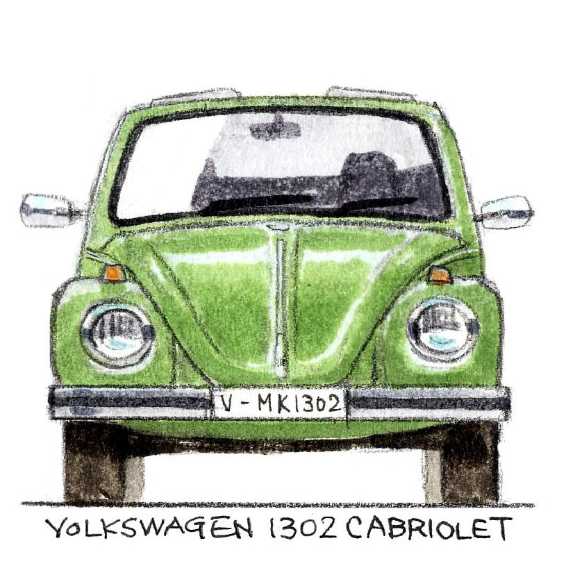 ガレージで見つけた懐かしい車達 イラストで紹介します Br Vw Beetle 遠藤イヅルさんのイラスト ボッシュ ジャパン Facebookページ アーカイブ ボッシュ イン ジャパン