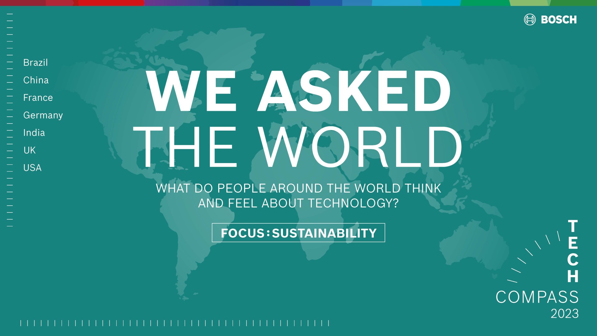 Bosch Tech Compass 2023：回答者の多くがテクノロジーは気候変動との戦いに不可欠であると認識ボッシュの調査：ドイツでは63