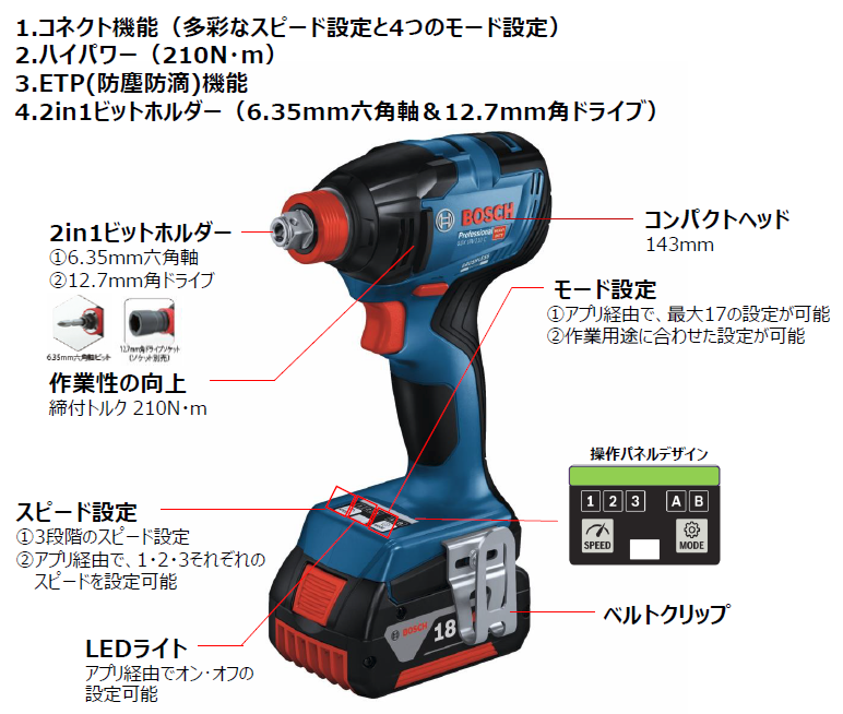 コードレスインパクトドライバー　ボッシュ