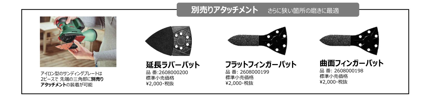 コードレスマルチサンダー USAN 118H(本体のみ)の特徴
